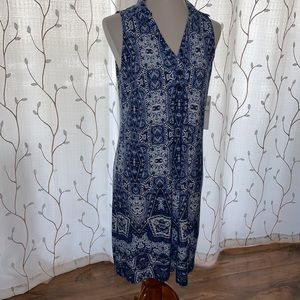 NWT Petite Blue and White Dress: 8Petite